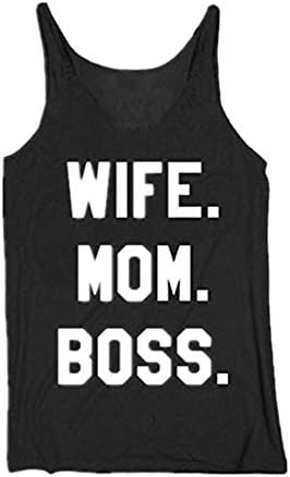 Женска женска жена мама шеф буква печатена печатена маица за маици на врвови на врвови