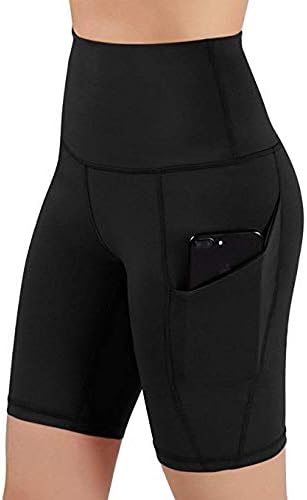 MGBD жени беспрекорни задникот за подигнување јога панталони Контролни хулахопки се протегаат обични шорцеви со џебни фитнес тренинзи