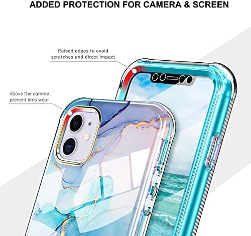 Дт Серија Случај за Iphone 11 Случај Изграден Со Заштитник На Екранот, Лесен И Стилски Заштитен Отпорен На Удари На Целото Тело,