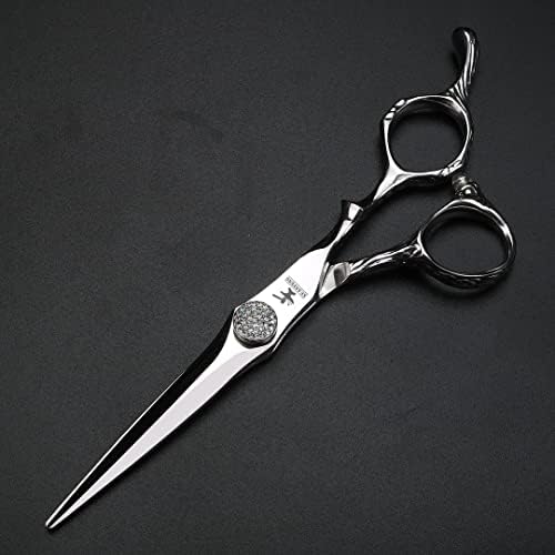 Ножици за Коса со дијамантски Завртки 6 инчи 440с Челик Професионални Ножици За Сечење И разредување Фризерски Ножици За Стилизирање На