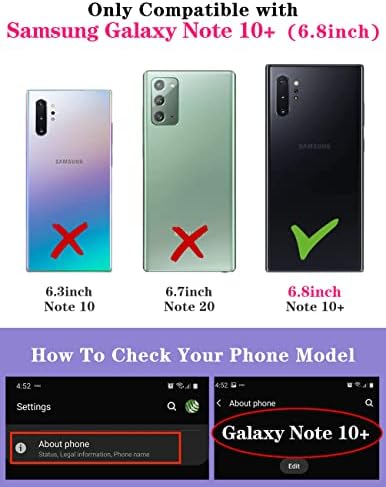 Goocrux (2in1 За Samsung Galaxy Забелешка 10 Плус Случај Сонце И Месечина Жени Девојки Симпатична Ѕвезди Простор Телефон Покритие Со Слајд