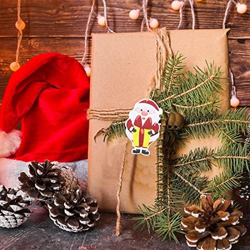 Божиќни ознаки со панделка 168 брои Божиќни подароци сјајни украси на дрво, весели Божиќни висечки ознаки, етикета за етикета за време