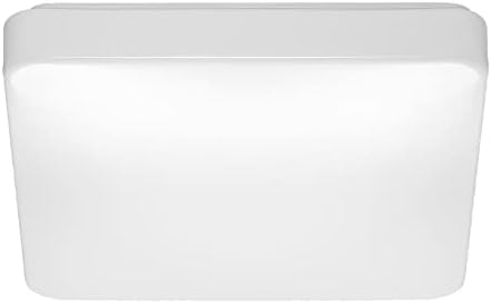 NUVO 62/1217 Температура на бојата што може да се избере LED FLUSH MONT LIELIGLE LIGHT, со сензор за движење, бел, 14-инчен квадрат