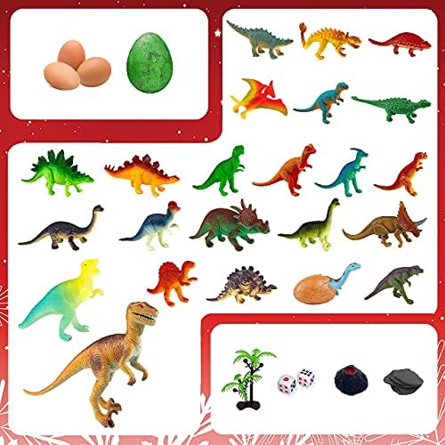 Календар За Доаѓање на диносаурусите 2022 Божиќен Календар За Одбројување 24 Дена Календар За Доаѓање Диносауруси Подарок За Играчки