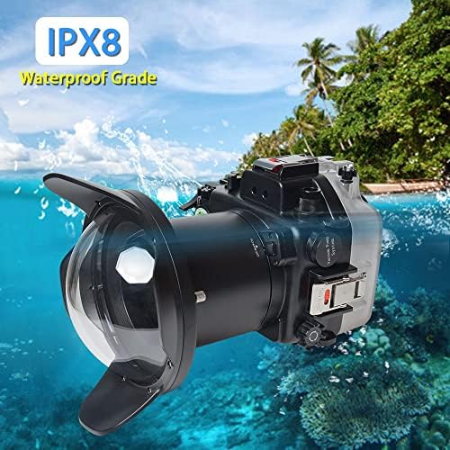 Seafrogs 40m/130ft Подводна камера куќиште водоотпорен случај за Nikon Z6II Z7II со порта долга купола од 8 инчи, компатибилен со