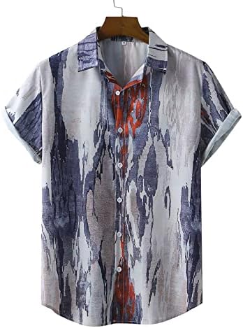 ZHDD 2022 Нови кошули за мажи, летно дизајнерско копче за кратки ракави надолу со кошули Графички печатени хавајски кошули алоха