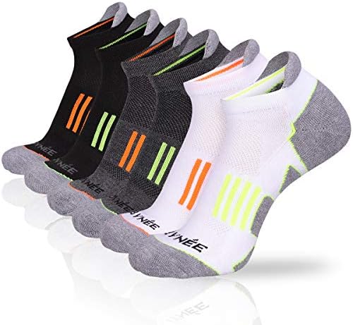 Athојни Менс 6 пакет Атлетски атлетски атлетски перформанси удобност удобност со ниско сечење чорапи, црна, големина на чорап: 10-13