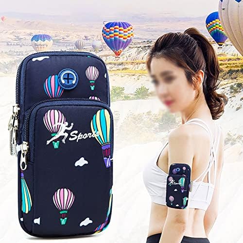 Zhuhw Торба за трчање куќиште на отворено спортски мобилен телефон торбичка за паричник за рака, торба торба фитнес ремен патент џеб