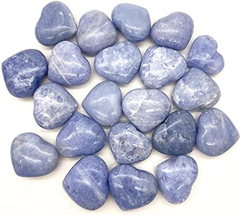Binnanfang AC216 1PC Природно сино цестит во форма на срце во форма на рачно изработени кварц кристални скапоцени камења Чакра камен