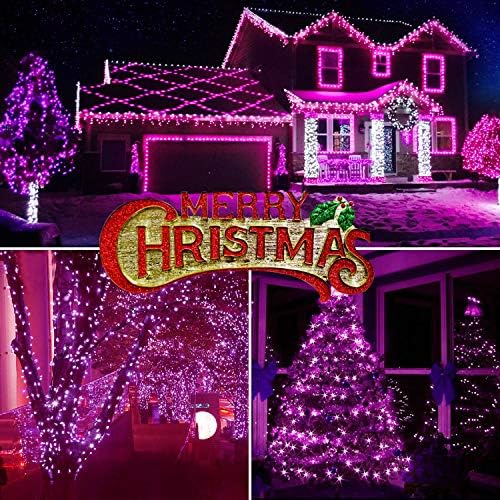 Zerproc Purple Christmas Lights, 33ft 100 LED стринг светла, 120V UL овластени светло за Божиќни дрвја за Божиќ, Ноќта на вештерките, внатрешен