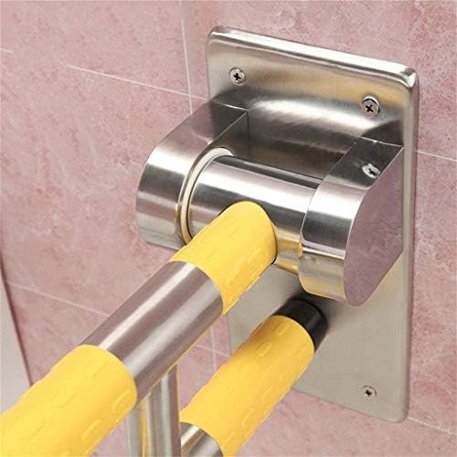 Luofdclddd grab bar, не'рѓосувачки челик преклопување шипки за кади и тоалет, безбедност на wallидот за безбедност најлонска рачка за бања