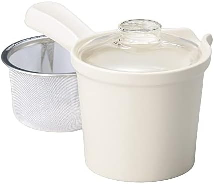 Cream Крема за уста широко стаклен капак чист чајник со u [4,1 x 4,3 инчи] | Јапонски прибор за јадење
