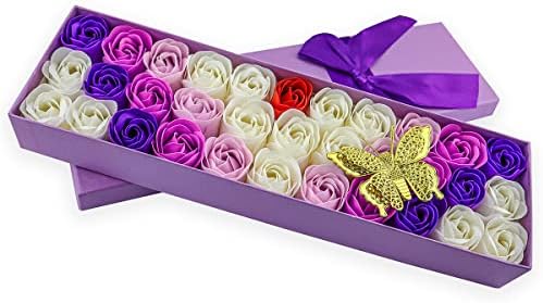 ЏИЈАЛЕЈ 33 ПАРЧИЊА Цветен Миризлив Сапун За Капење Ливчиња Од Роза, Растително Есенцијално Масло Сапун Од Роза Поставете Идеи За Подароци