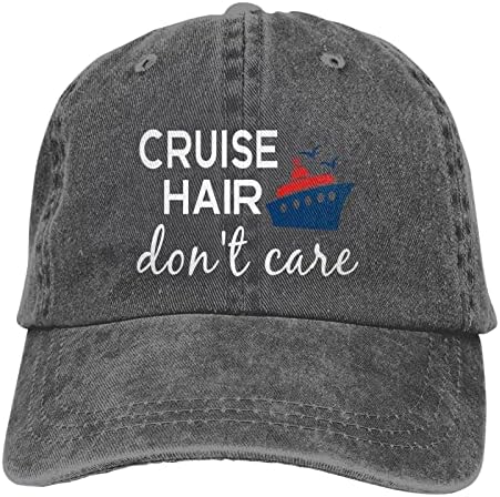 Круз на крстарење со женска крстарење не се грижи за потресена капа, прилагодлива гроздобер измиена бејзбол капа за мама и тато