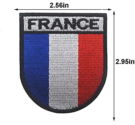 2 парчиња француско знаме лепенка француска везена тактичка воена морал елек кука закрпи лоша амблем аплит за шиење за торбички