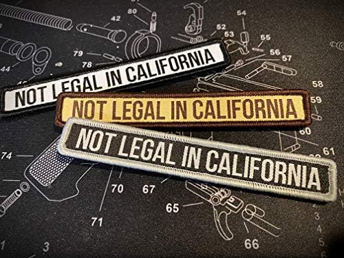 Не е легално во Калифорнија - Везена морална лепенка со поддршка од кука