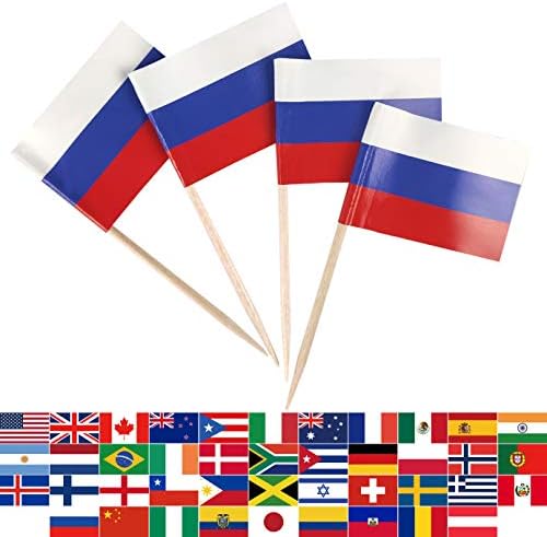 ЈБЦД Русија Чепкалка за Заби знаме руски Мини Мали Кекси Топер Знамиња