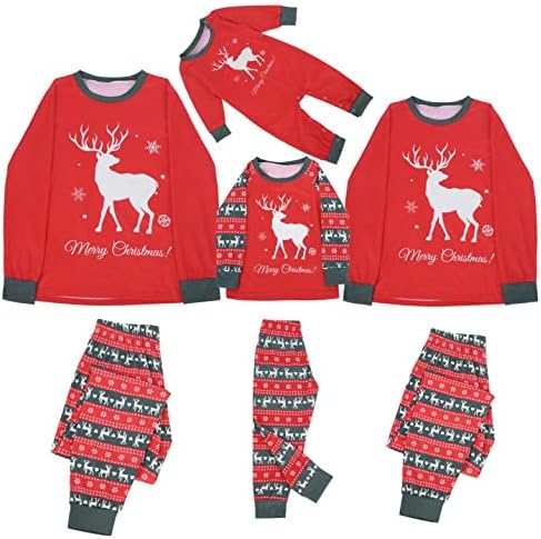 Појавување на пижама за семејни семејства што одговараат на облеки Божиќни пижами што одговараат на семејни Божиќни панталони за пижами