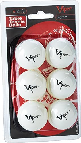 Топки за тениски топки со табела со вајпер: Бела големина од 40 мм, 6 пакет