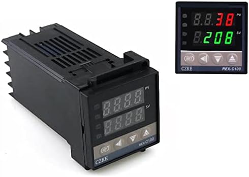 Nunomo Digital 220V PID REX-C100 Контролер на температура + MAX.40A SSR + K Термокопа PID контролер за PID + мијалник за топлина
