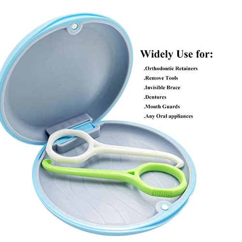 Кутија за држачи за држачи за заби на Evago 2 PCS Ортодонтски забен држач со дупки за отвор за складирање, светло сина боја