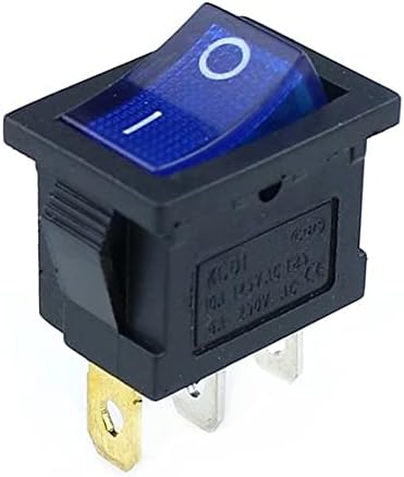 Anzoat 1PCS KCD1 Switch Switch Switch 3pin On-Off 6A/10A 250V/125V AC Црвено жолто зелено црно копче за црно копче