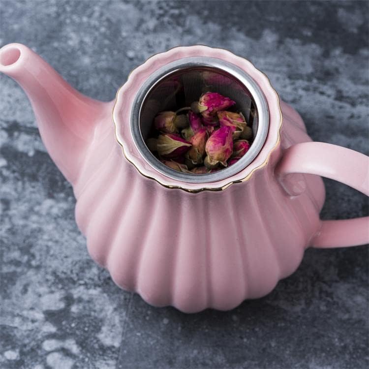 Јачина на јачина на порцелански сад за кафе, керамички чајник- дизајн на ленти