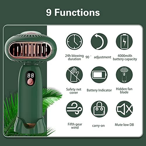 Најновиот Мини Рачен Вентилатор Пренослив USB Биро Вентилатор За Полнење Мал Џеб Вентилатор 5 Брзина Личен Вентилатор Батерија Рачен Вентилатор