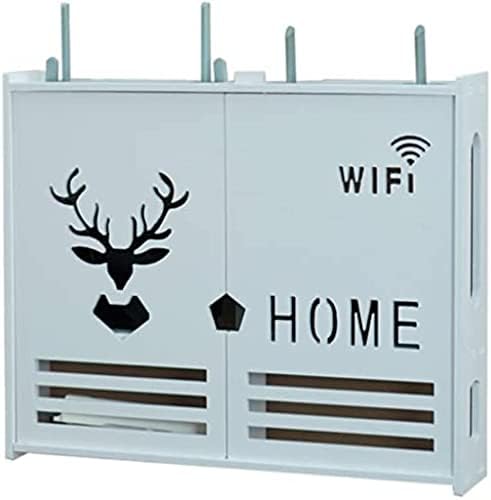 Кутија за складирање на рутерот, wallид монтирање WiFi Router Stand WiFi Router Bracket Set-Top Router Cox Shapate Proting Wallид