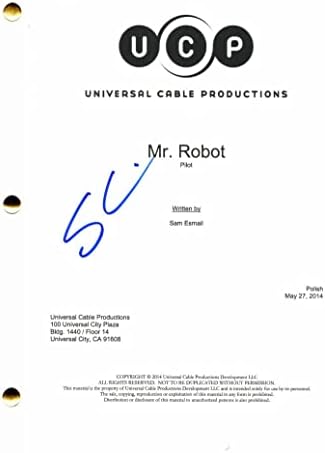 Сем Есмаил потпиша автограм г -дин Робот целосна пилот скрипта Б - во која глуми Рами Малек, Кристијан Слејтер