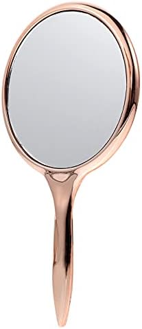 Убава Рачно Огледало Рачно Огледало Огледало За Шминка Огледало: Сини Тркалезни Козметички Огледала Со Рачка Метални Огледала За Зголемување За