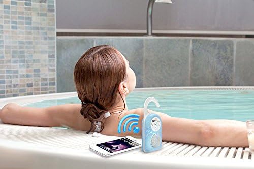 Pyle Protable безжичен водоотпорен звучник за туширање - Надворешен Bluetooth компатибилен со полнење на батеријата со звук на