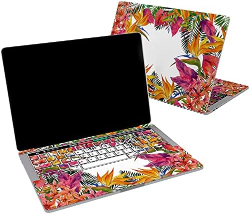 Lex Altern винил кожа компатибилен со MacBook Air 13 Inch Mac Pro 16 Retina 15 12 2020 2019 2018 година симпатична боја цвеќиња